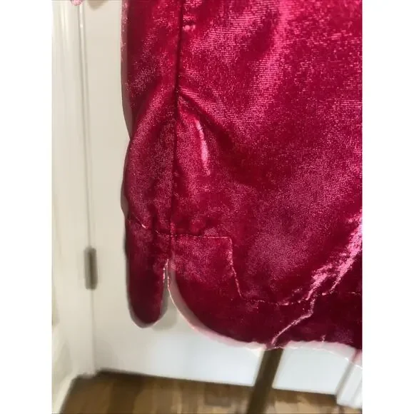 Anthropologie Velvet Midi Dress in Rich Burgundy - Picture 6 of 13